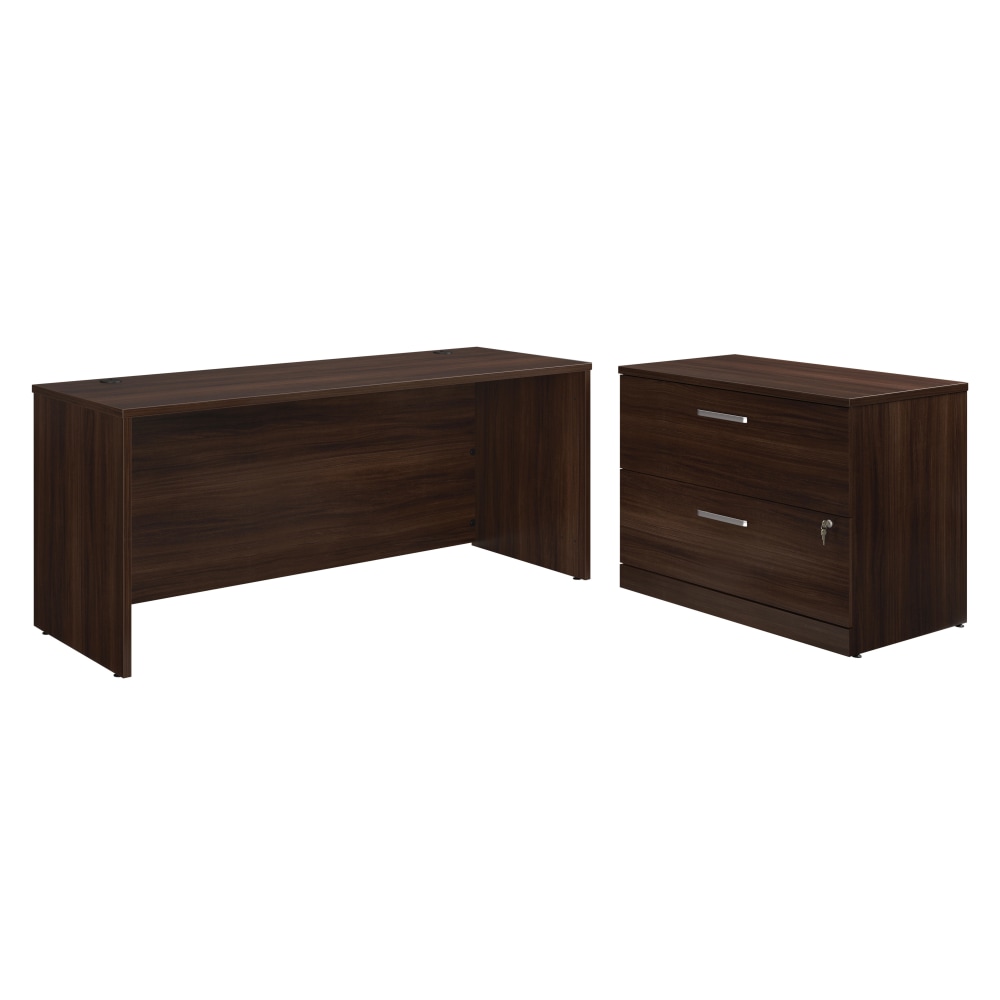 Sauder® Affirm 72"W Desk With 2-Drawer Locking Lateral