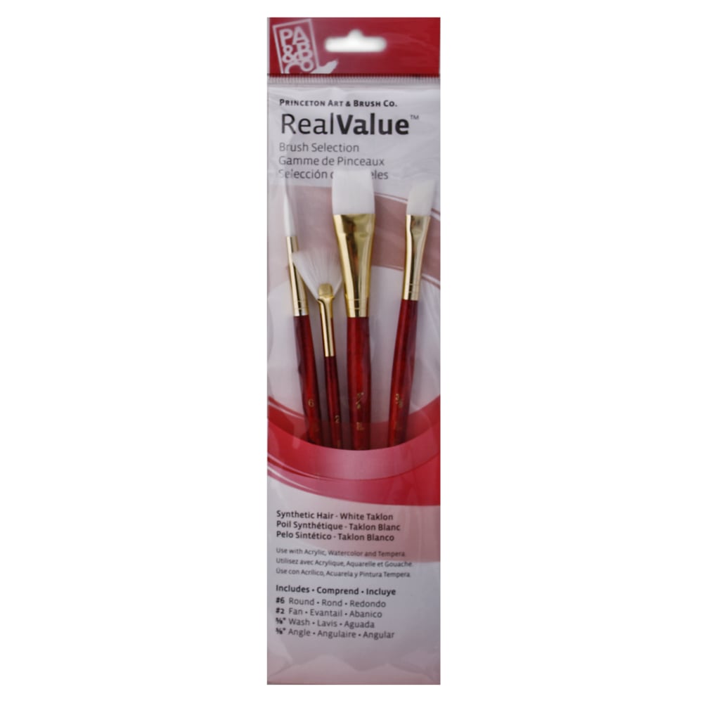 Princeton Real Value Series 9120 Red-Handle Brush Set,