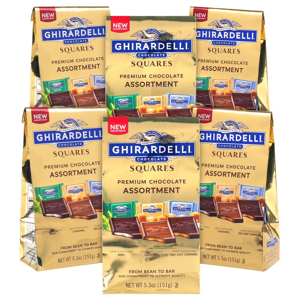 Ghirardelli Premium Chocolate Squares Assortment, 5.3 Oz, Total