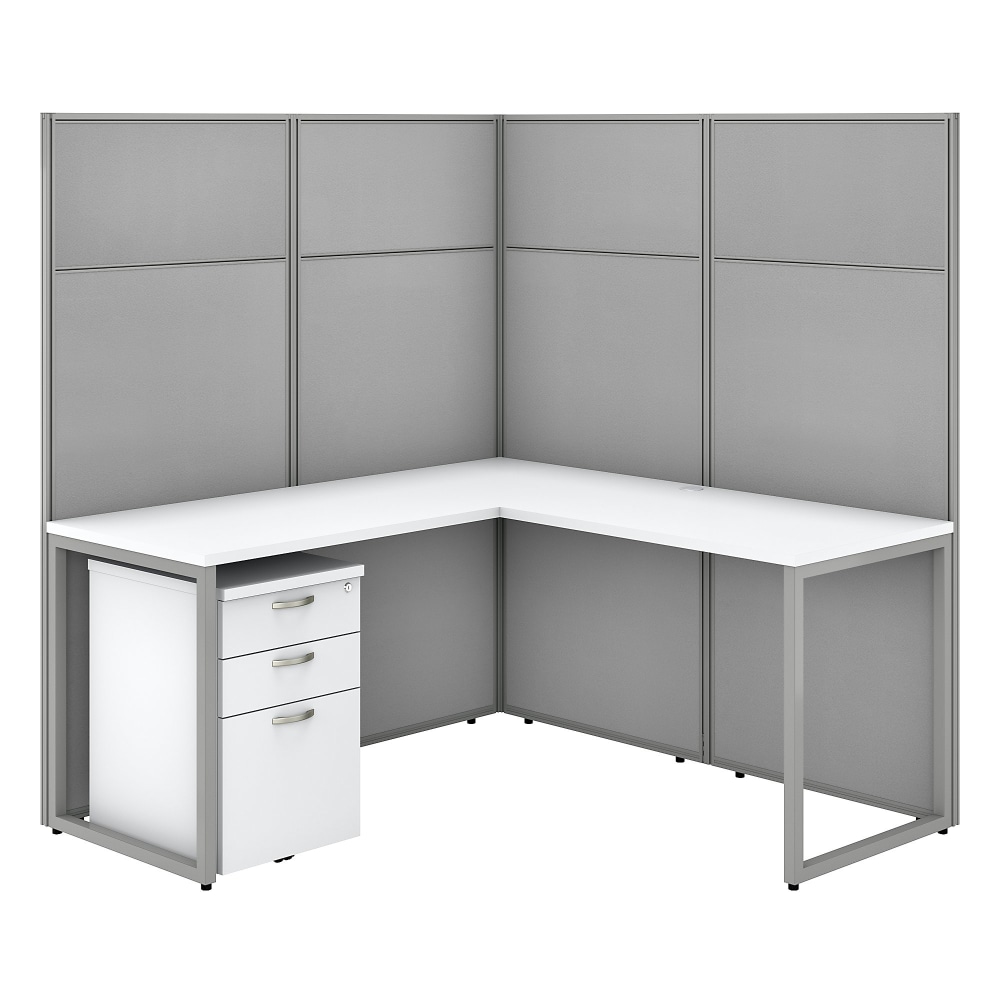 Bush Business Furniture Easy Office 60"W L-Shaped Cubicle