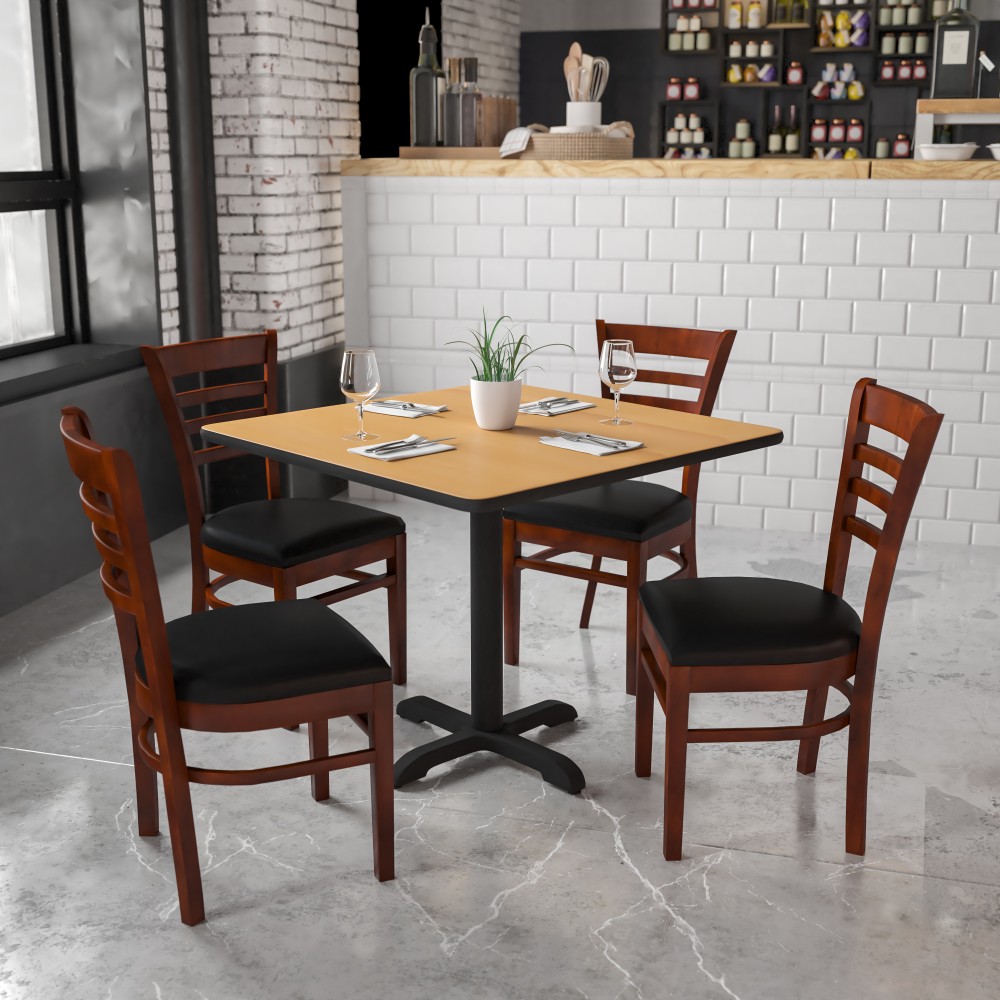 Flash Furniture HERCULES Ladder Back Restaurant Chair,