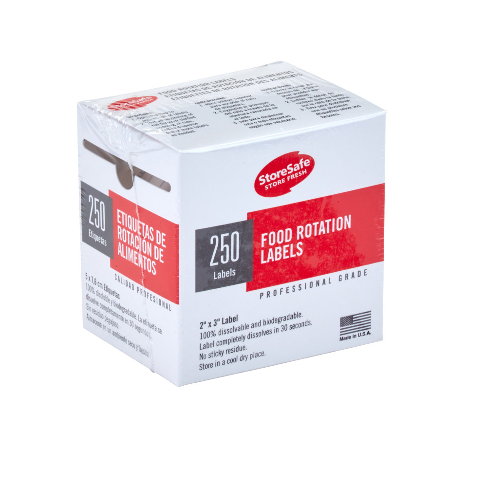 Cambro Food Rotation Labels, 2" x 3", White,
