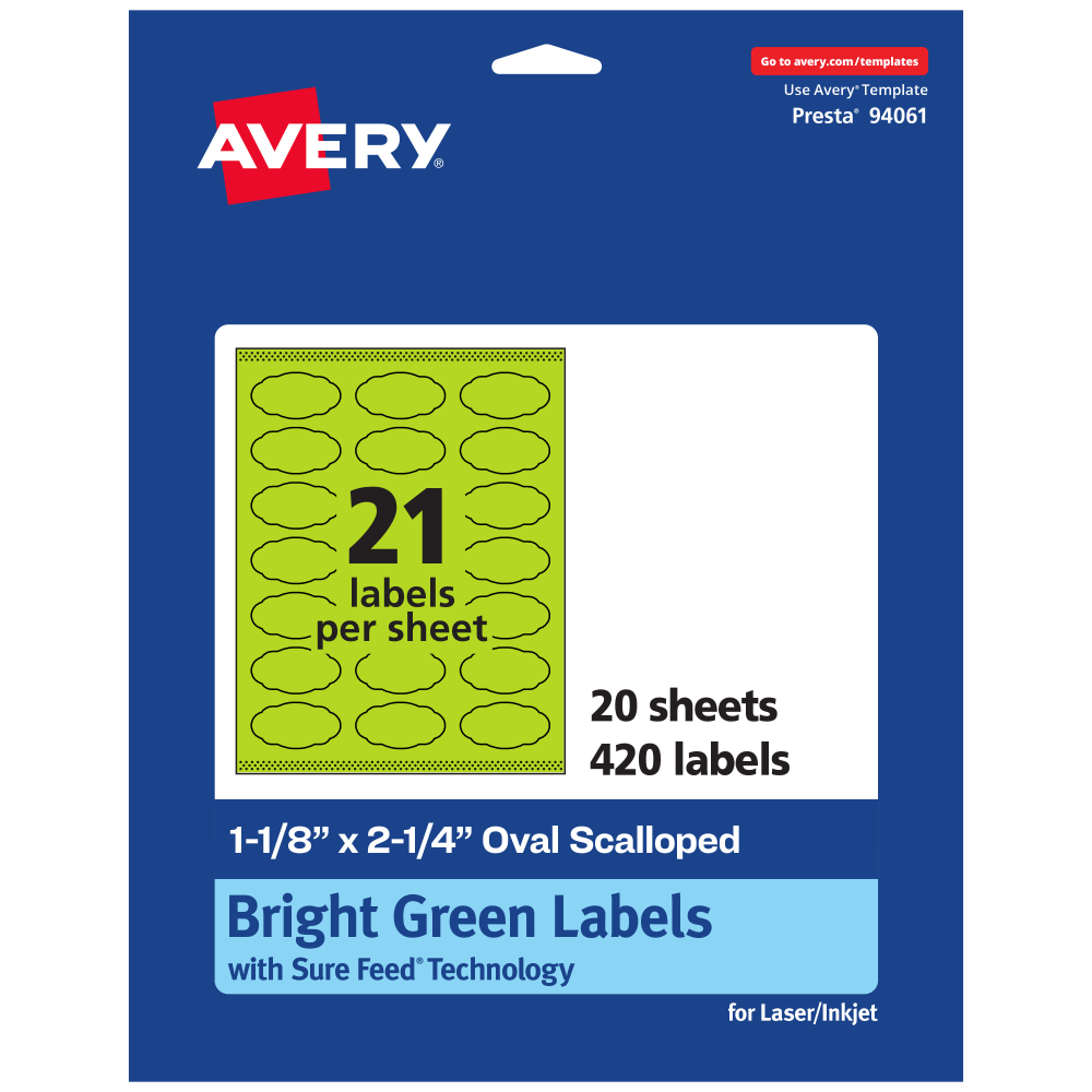 Avery® Print-To-The-Edge Labels With Sure Feed® Technology And