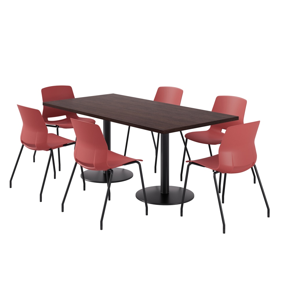 KFI Studios Proof Rectangle Pedestal Table With Imme
