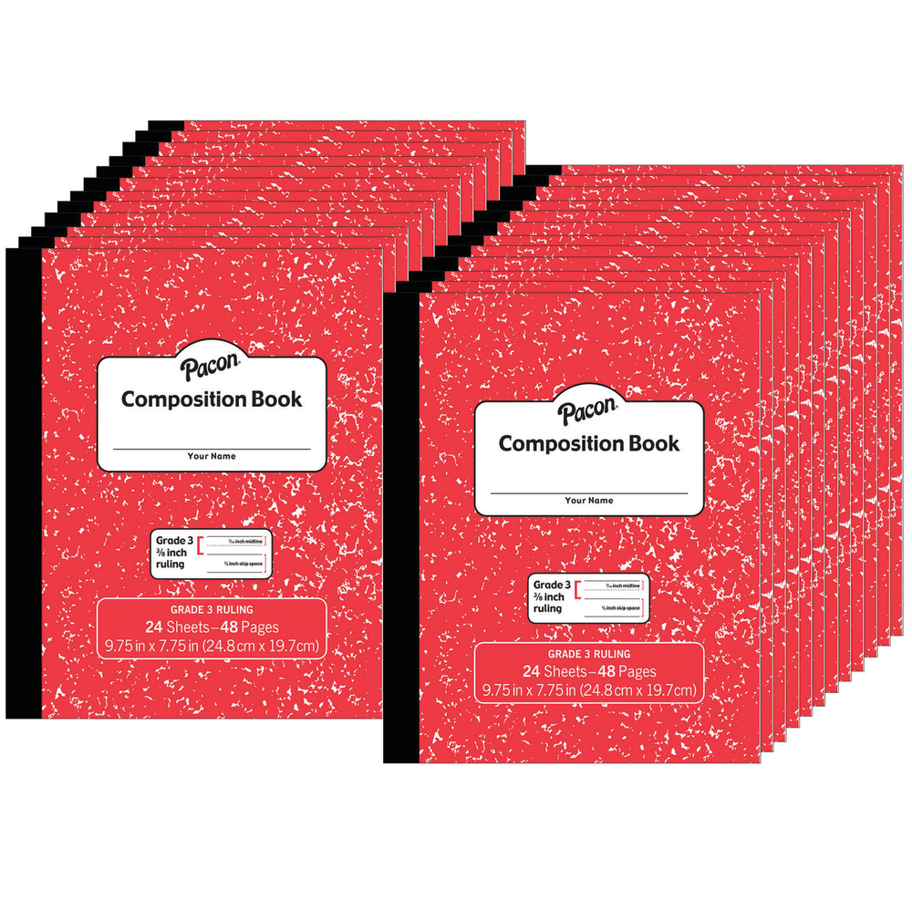 Pacon® Composition Books, Grade 3, 9-3/4" x 7-1/2",