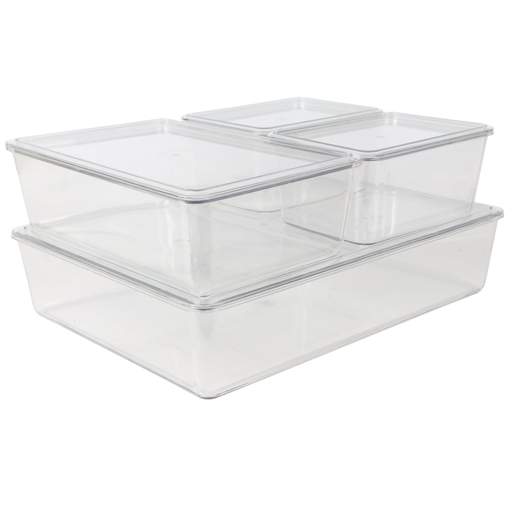 Martha Stewart Brody Stackable Plastic Storage Boxes With