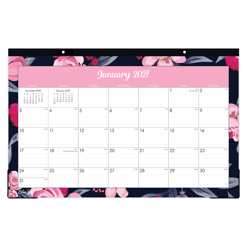 2027 Blue Sky Mimi Pink Monthly Desk Pad