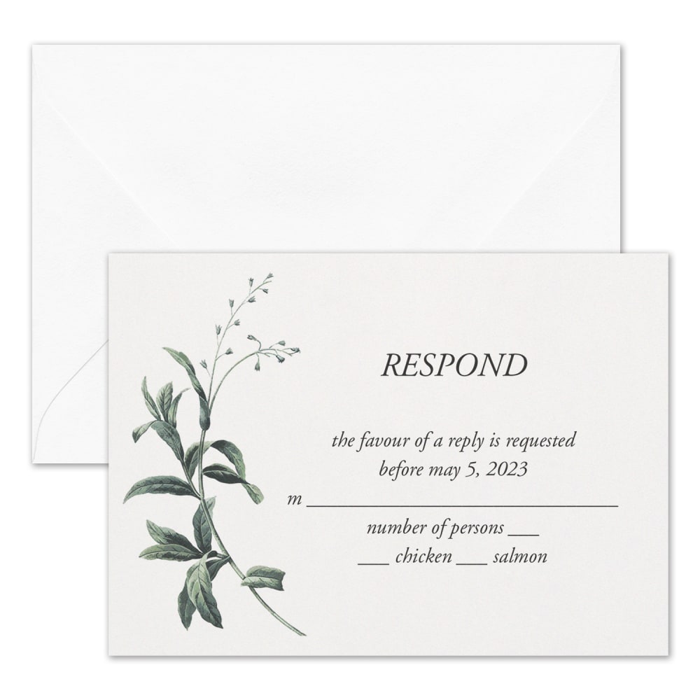 Custom Shaped Wedding & Event Response Cards With