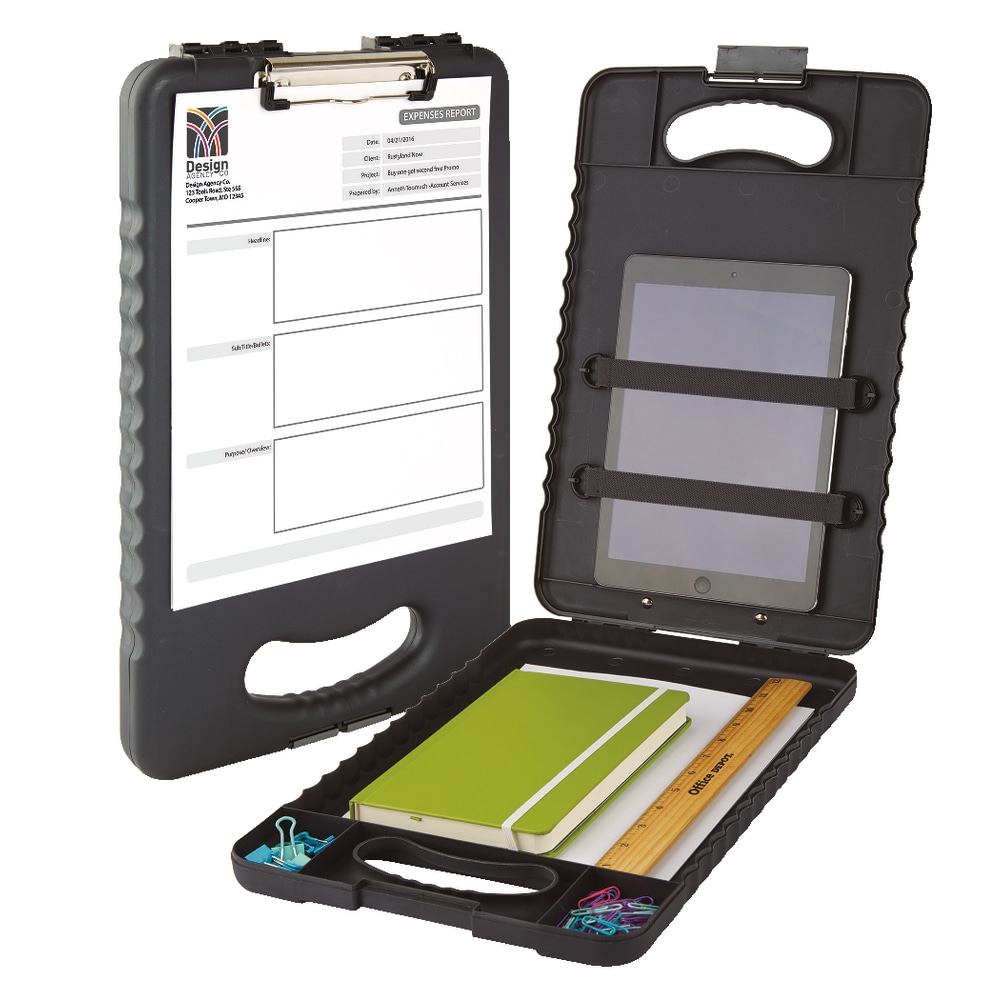 Office Depot® Brand Portable Tablet Storage Clipboard Case,