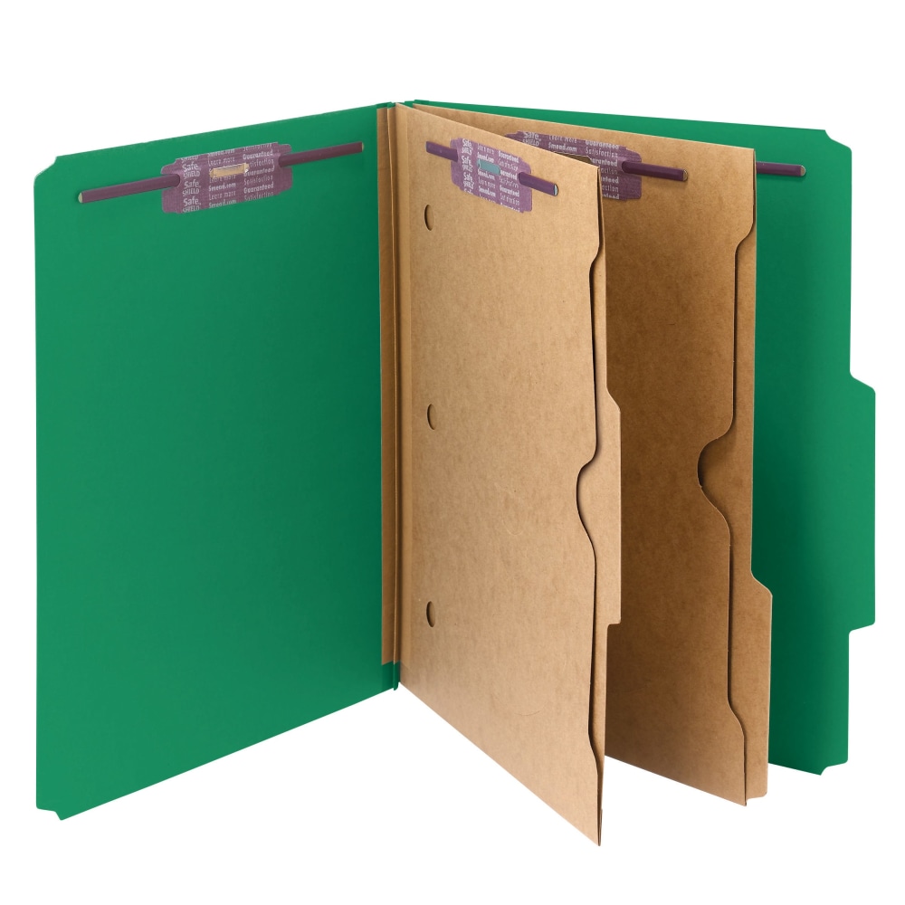 Smead® Pressboard Classification Folders With SafeSHIELD®