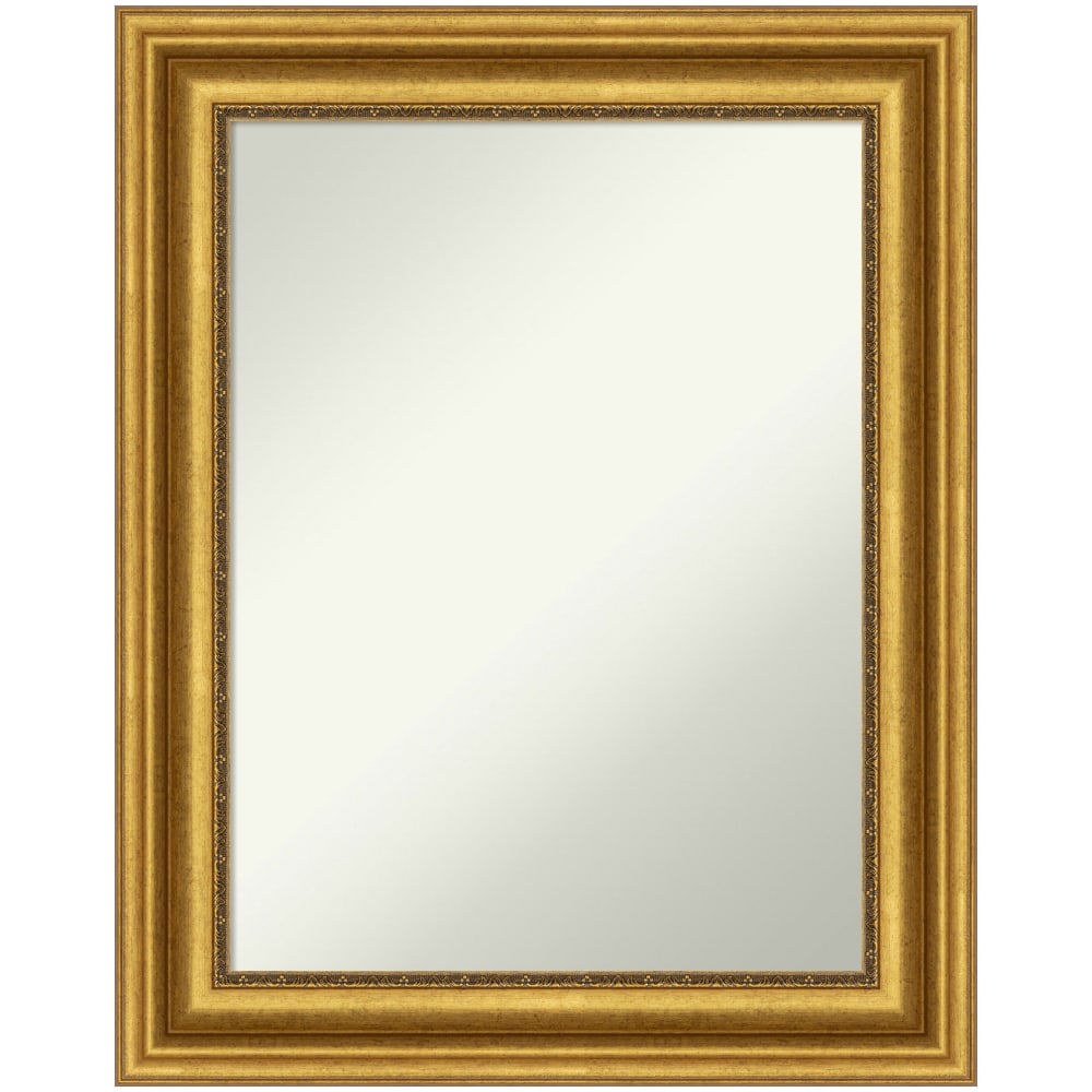 Amanti Art Non-Beveled Rectangle Framed Bathroom Wall Mirror,