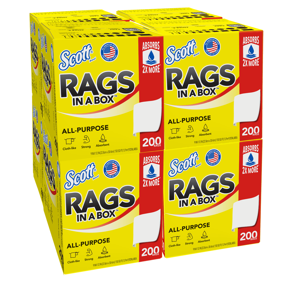 Scott® Rags In A Box, 9" x 12"