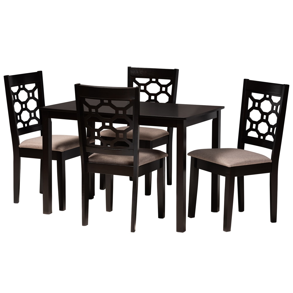 Baxton Studio Henry 5-Piece Dining Set, 29-1/8"H x