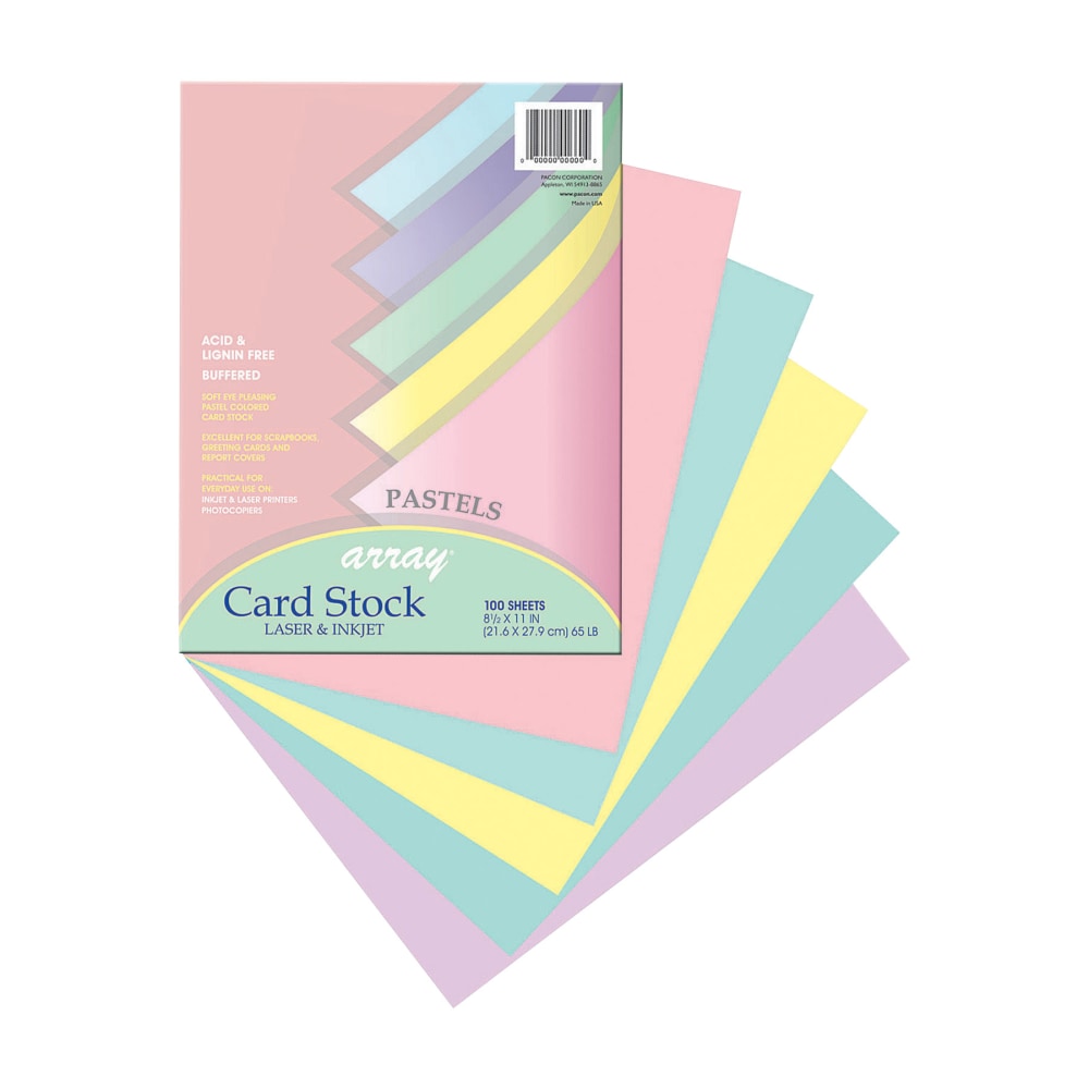 Pacon® Card Stock, Assorted Colors, Letter (8.5" x