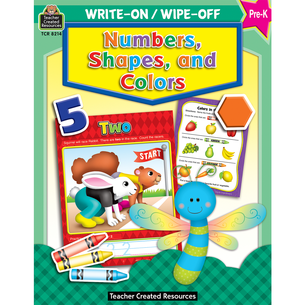 Teacher Created Resources Write-On/Wipe-Off Book, Numbers, Shapes
