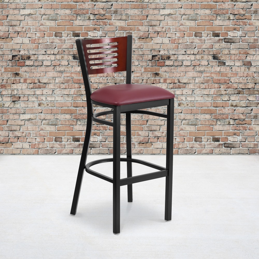 Flash Furniture Decorative Metal/Vinyl Restaurant Barstool With