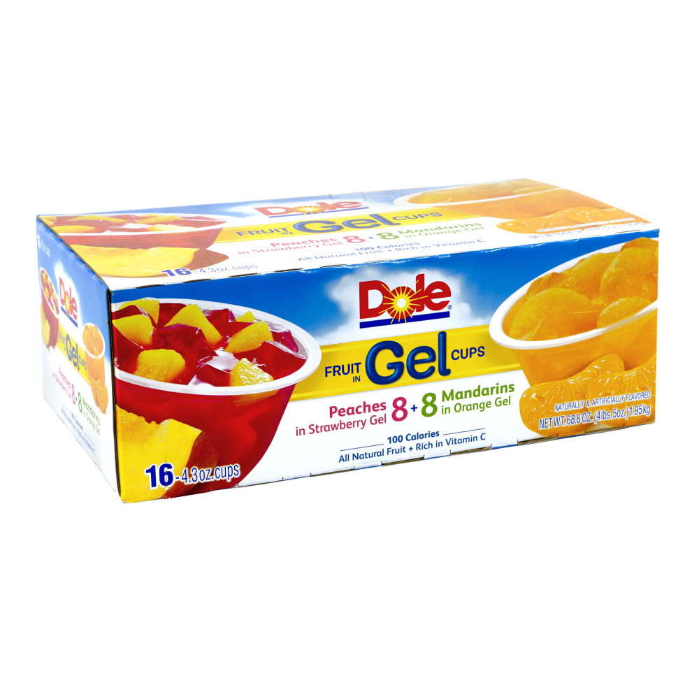 Dole Assorted Fruit In Gel Cups, 4.3 Oz,