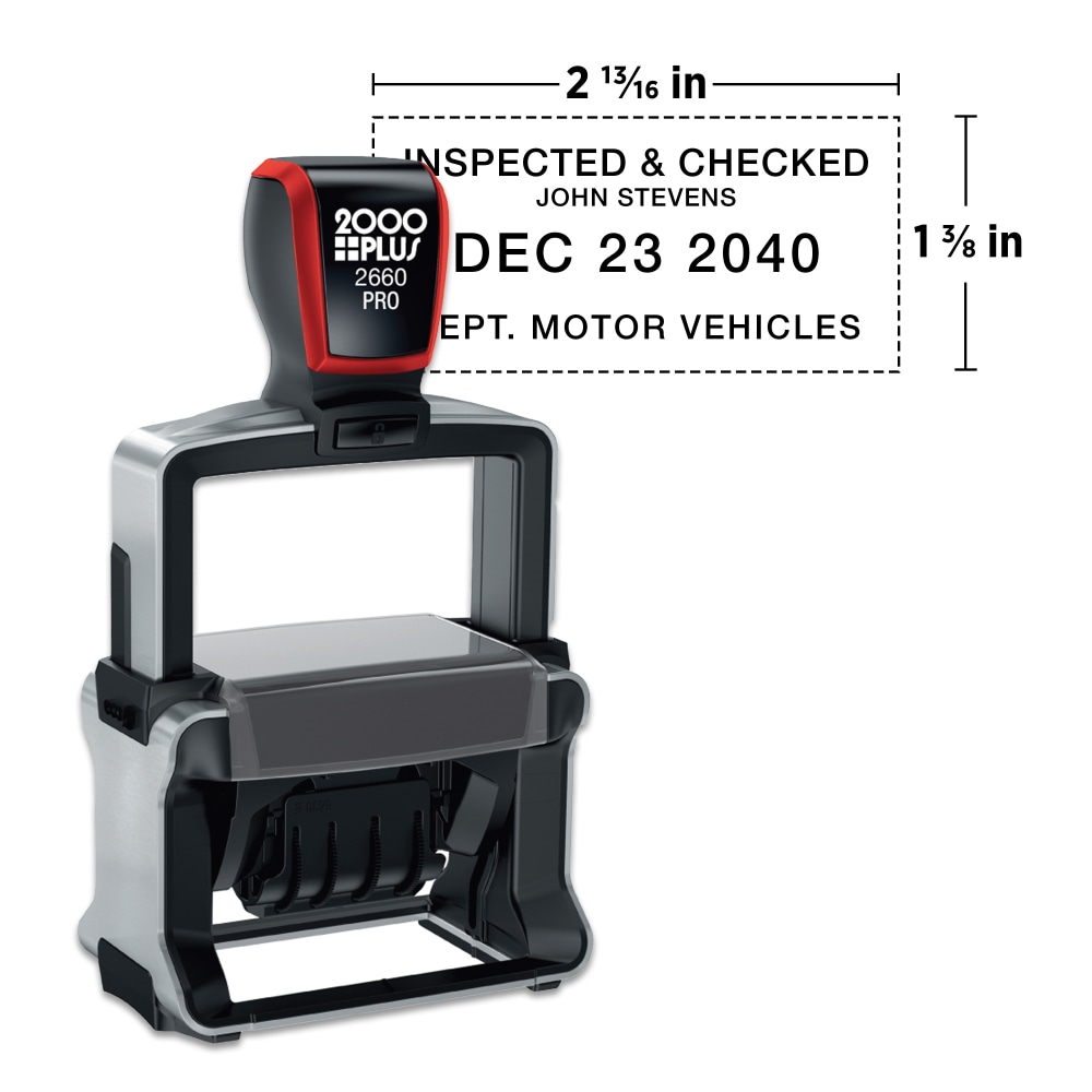 Custom 2000 Plus® PrintPro™ 2660D Self-Inking Heavy Duty