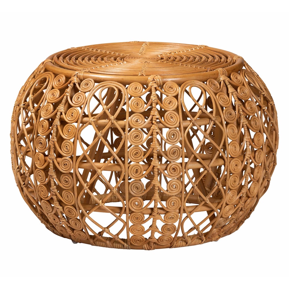 bali & pari Tiramisu Modern Bohemian Rattan Round