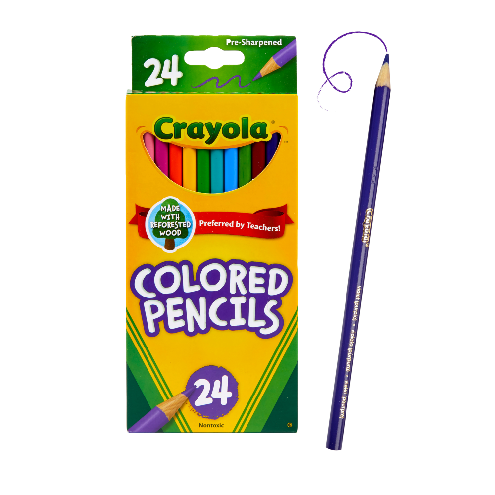 Crayola® Colored Pencils, Assorted Colors, Box Of 24