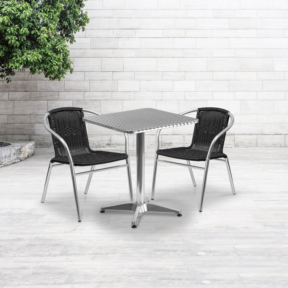 Flash Furniture Lila 3-Piece 23-1/2" Square Aluminum