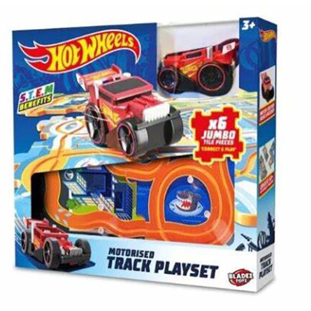 Hot Wheels Motorized 6-Piece Track Playset, Multicolor, Ages