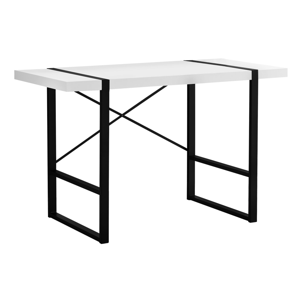 Monarch Specialties Jared 49"W Computer Desk, White/Black