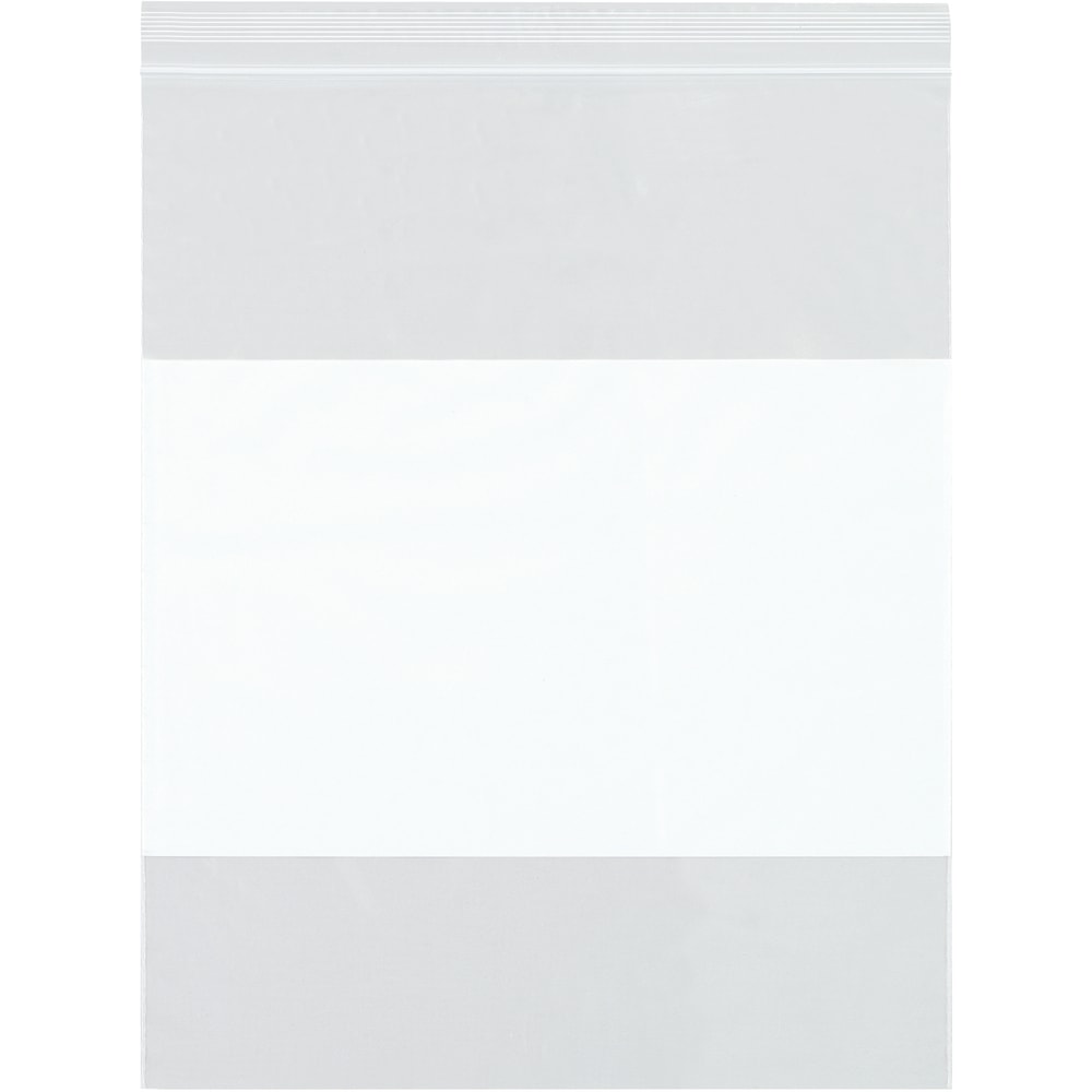 Partners Brand 2 Mil White Block Reclosable Poly