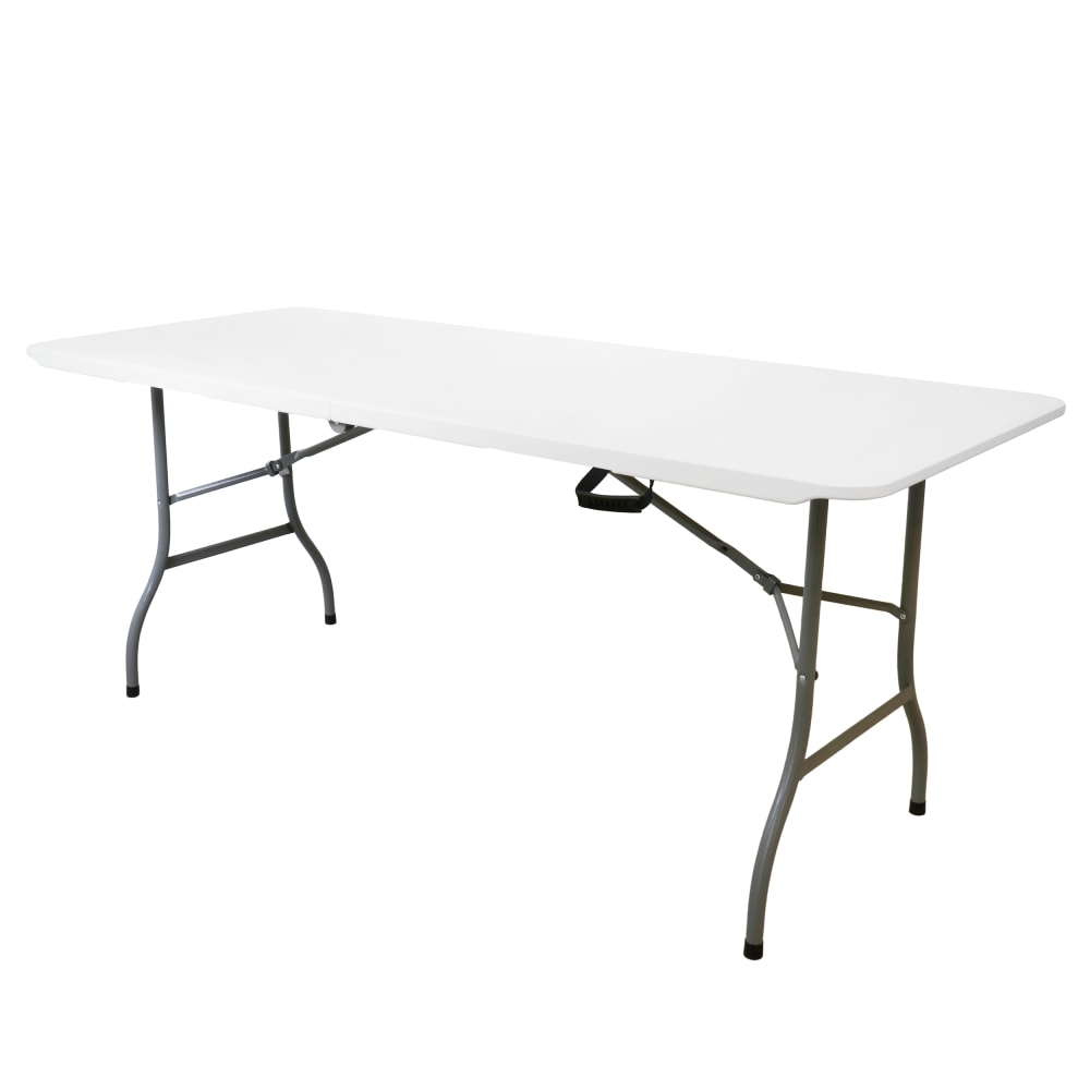 Elama Plastic Folding Table, 29-3/16”H x 26-9/16”W x