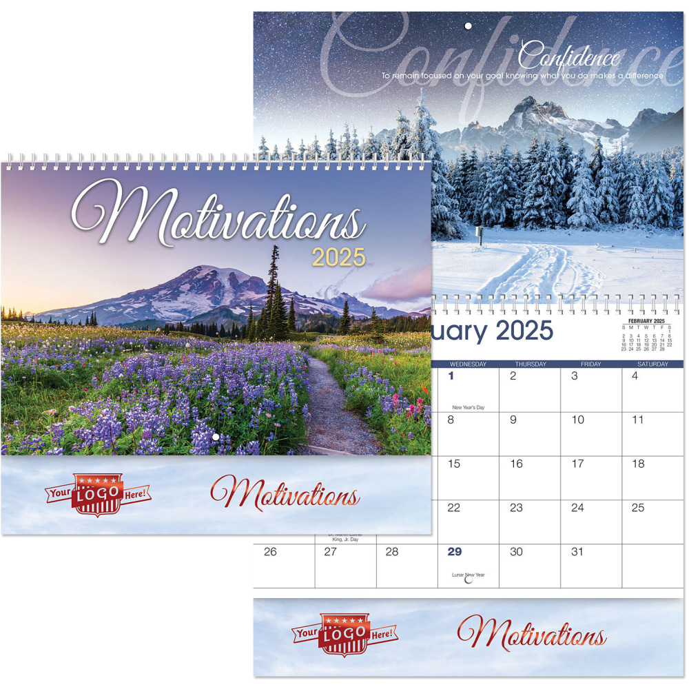 Motivations Wall Calenader Spiral