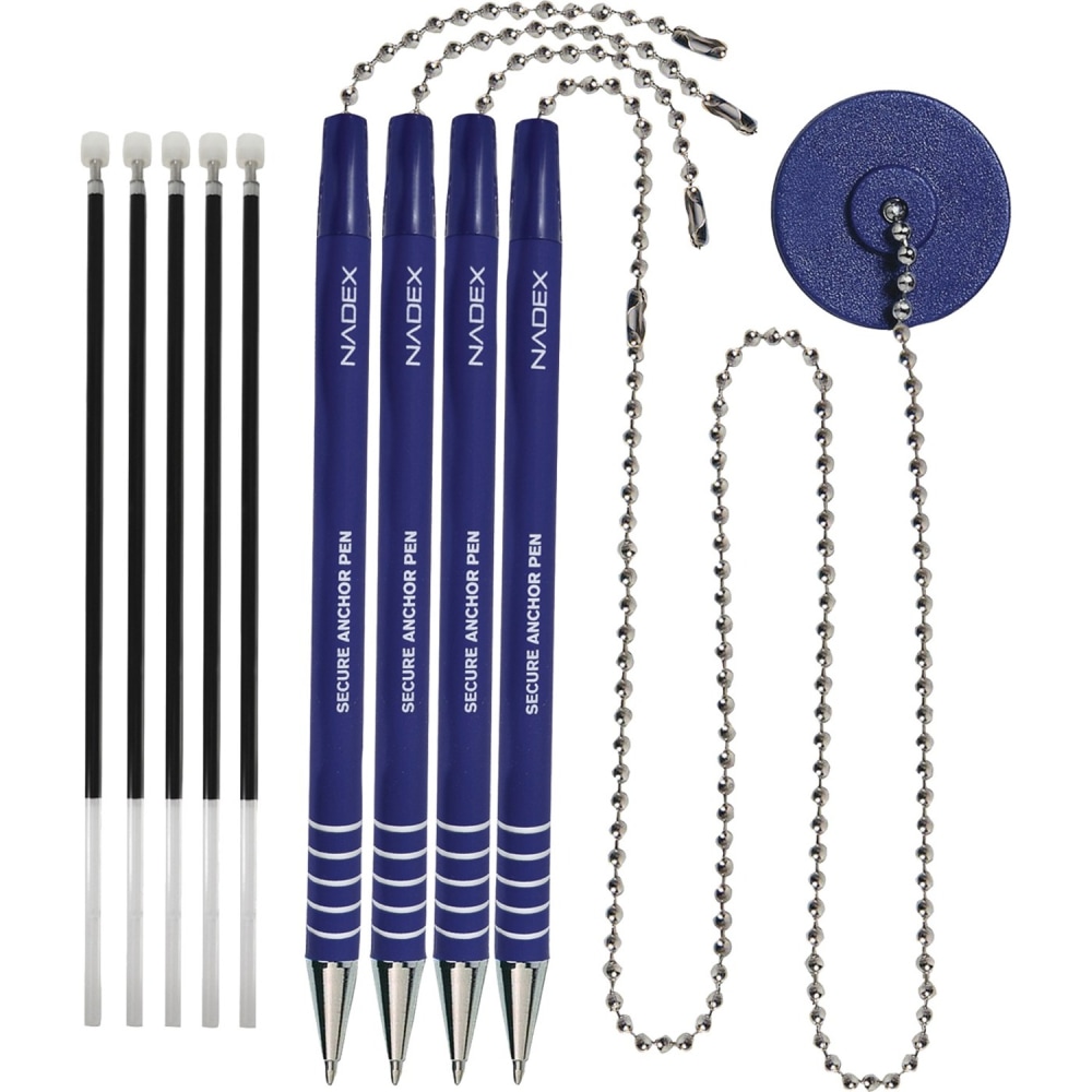Nadex Coins NCS8-1180 4-Pack Secure Counter Ballpoint Pens