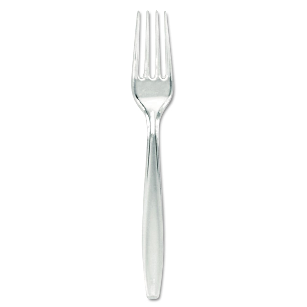 Dixie® Heavyweight Plastic Forks, Clear, Pack Of 1,000