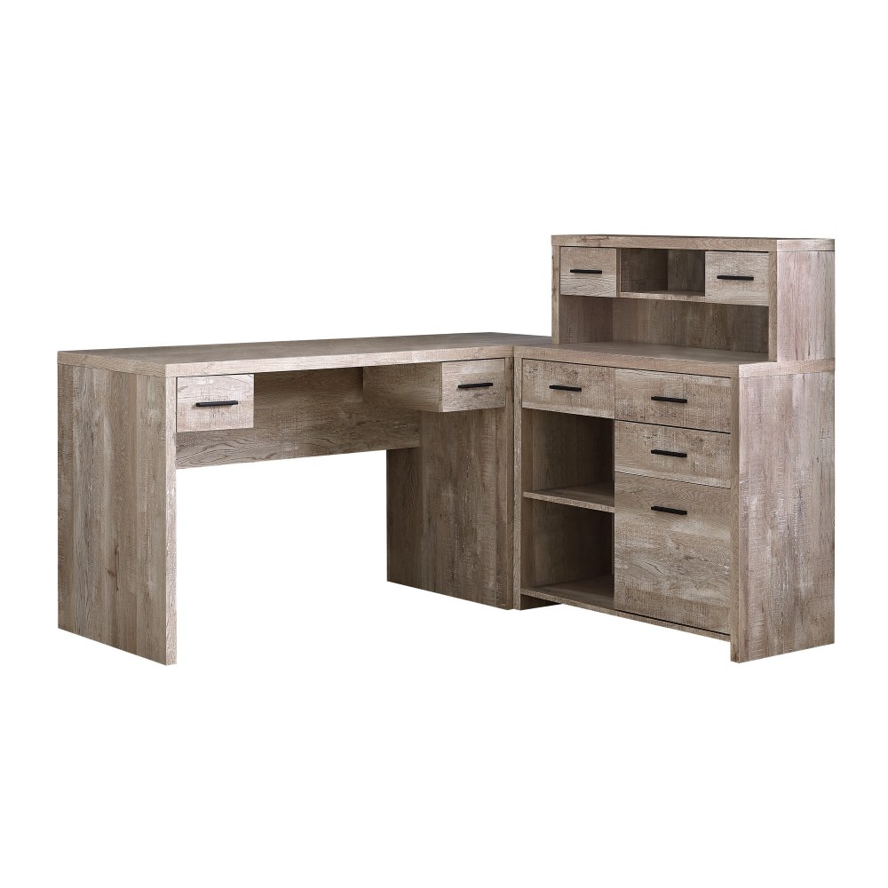 Monarch Specialties 63"W L-Shaped Corner Desk With Hutch,