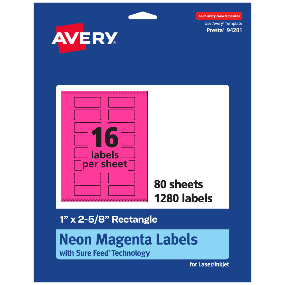 Avery® Print-To-The-Edge Labels With Sure Feed® Technology And