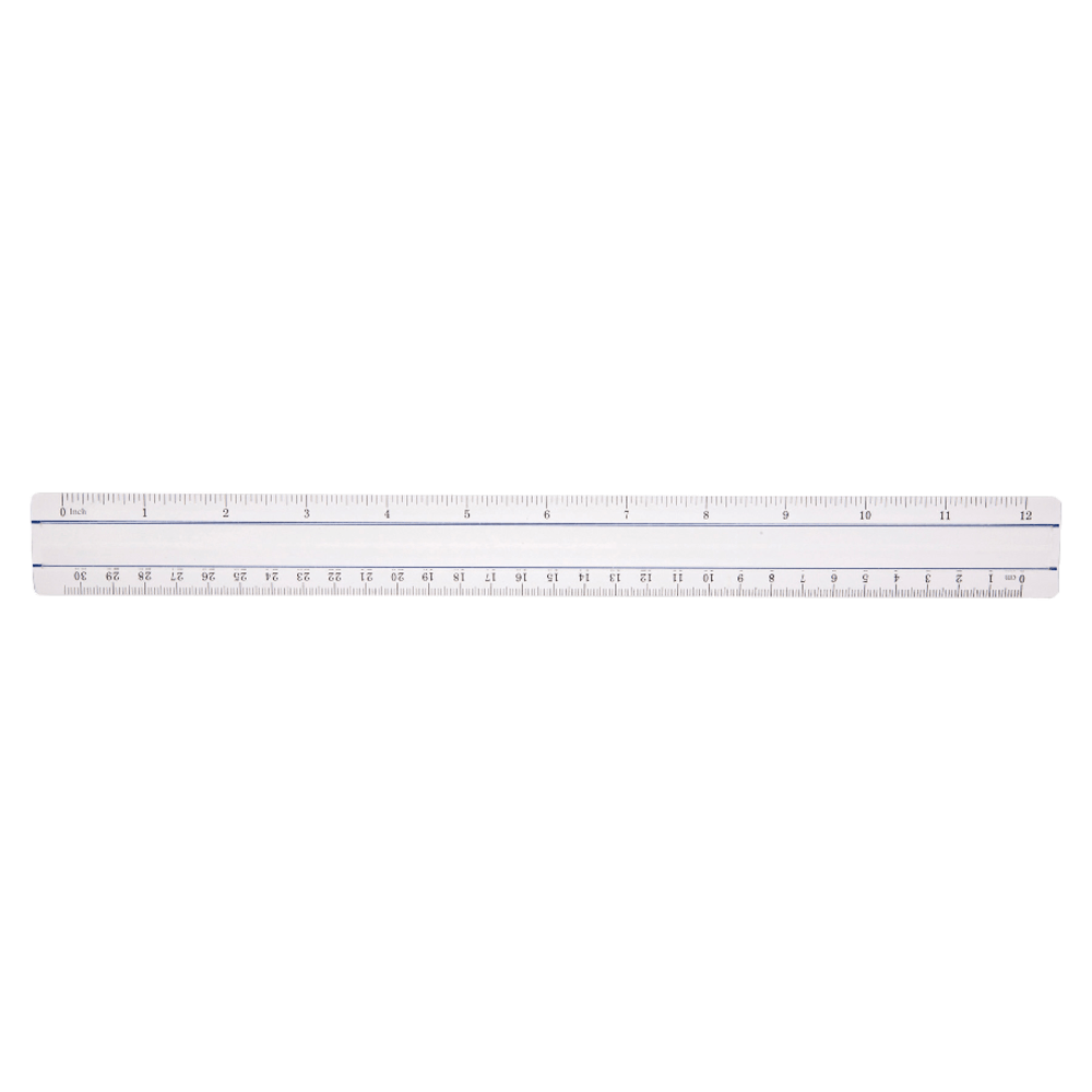 Acme Magnifying Ruler, Clear, 12"