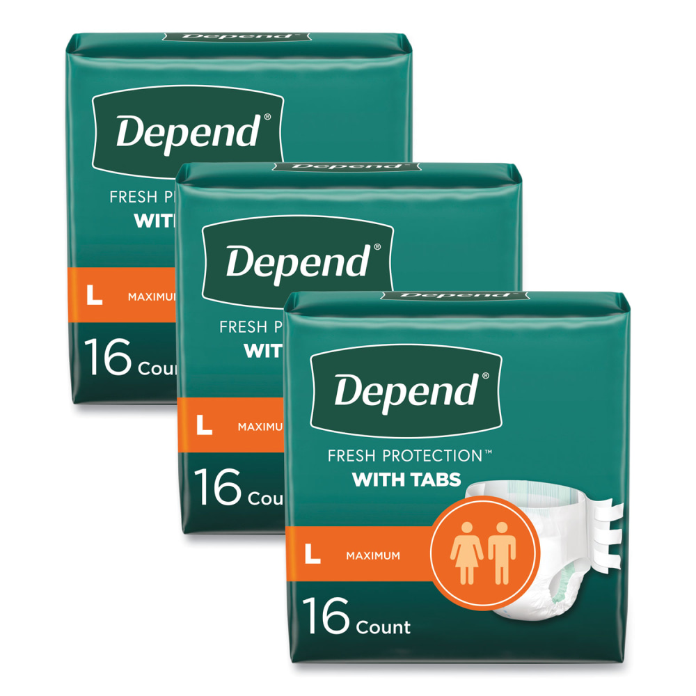 Depend® Incontinence Protection with Tabs, 35" to 49"