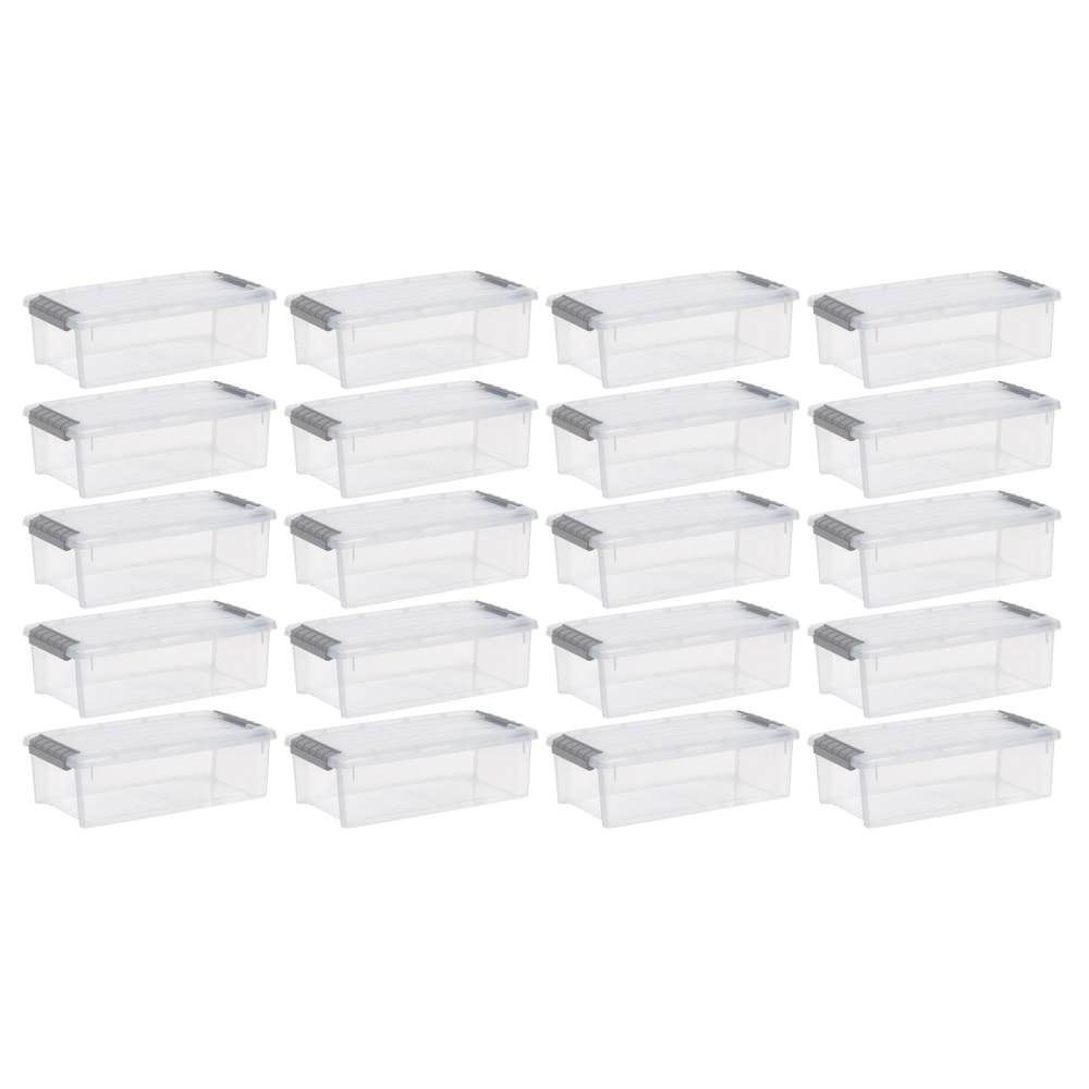 Iris Stack And Pull Totes, 5.75 Qt, Clear,