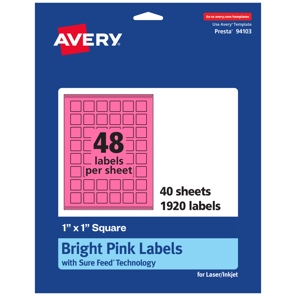 Avery® Print-To-The-Edge Labels With Sure Feed® Technology And