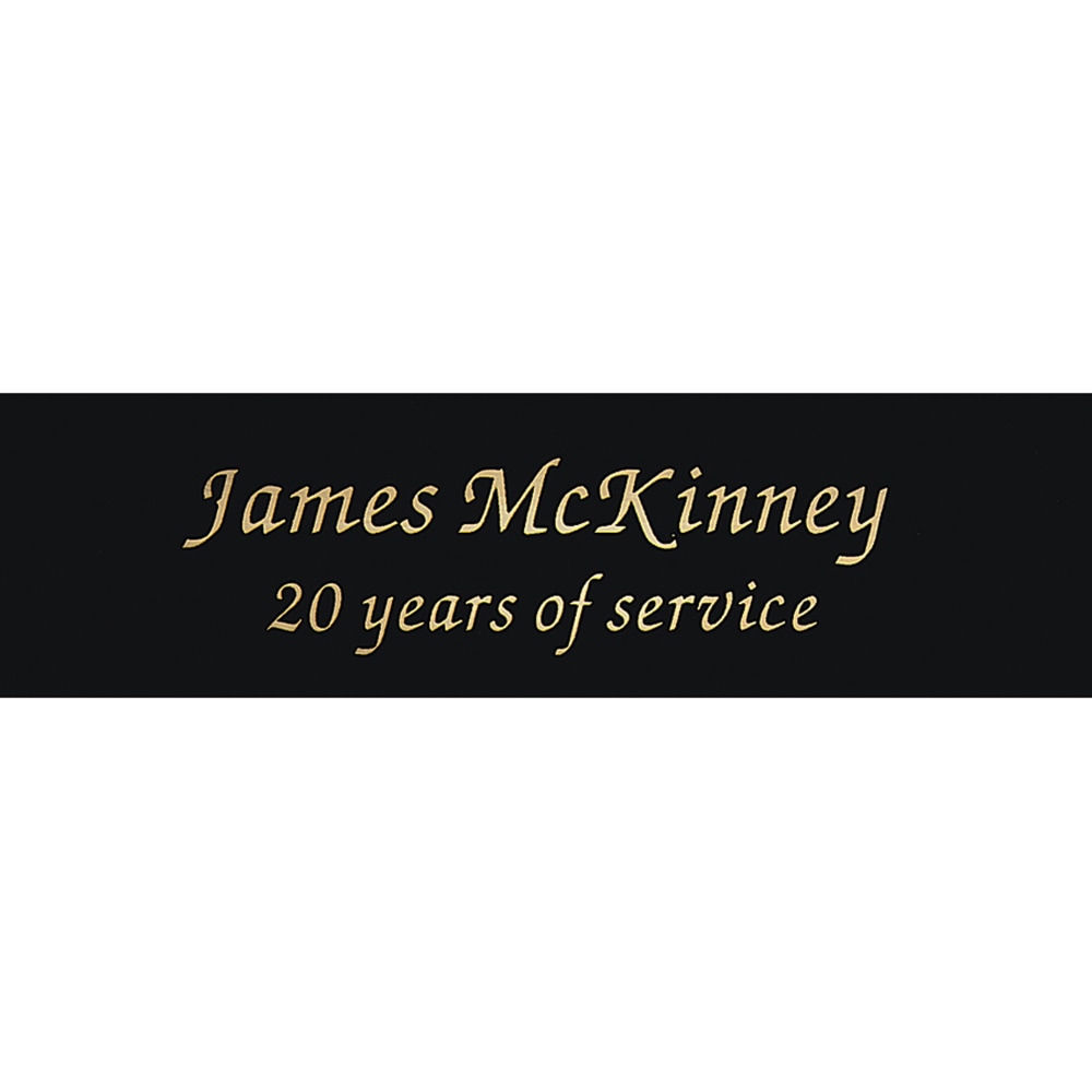 Custom Engraved Black Metal Trophy, Award And ID