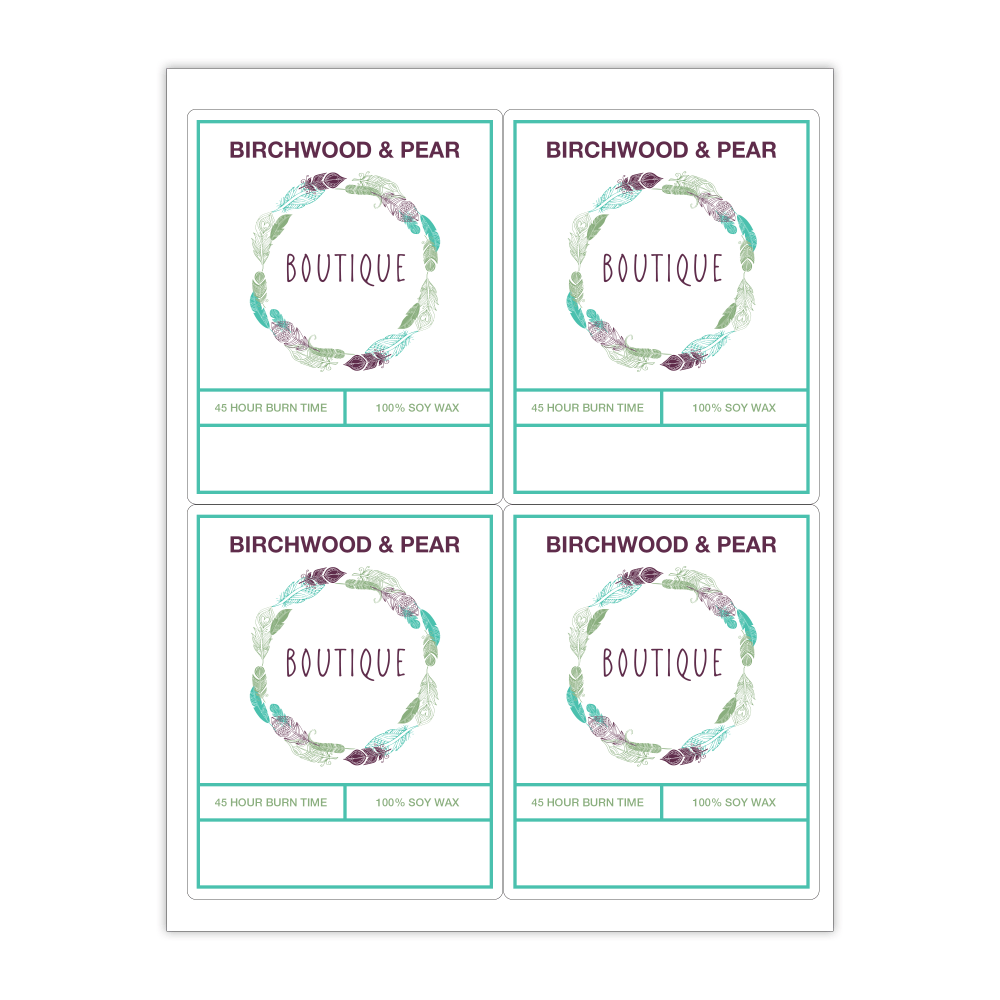 Custom Printed 3-Color Laser Sheet Labels And Stickers,