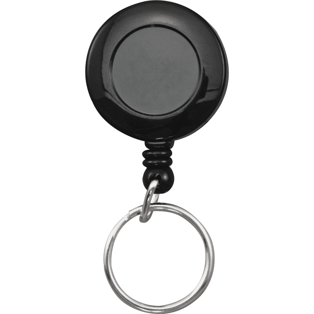 Advantus Clip-on Ring Retractable ID Reel - Black