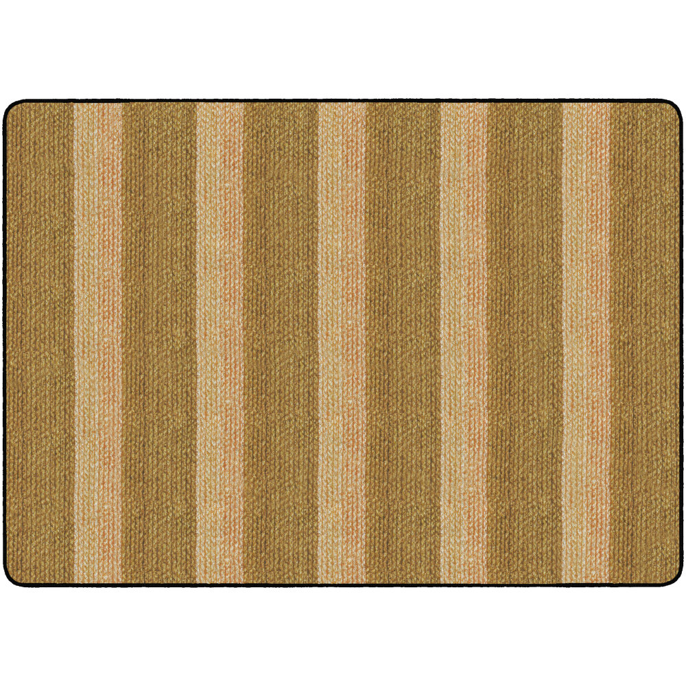 Flagship Carpets Basketweave Stripes Classroom Rug, 6&#x27; x