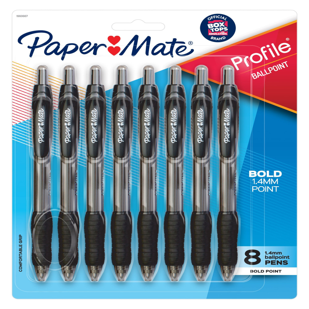 Paper Mate® Profile Retractable Ballpoint Pens, Bold Point,