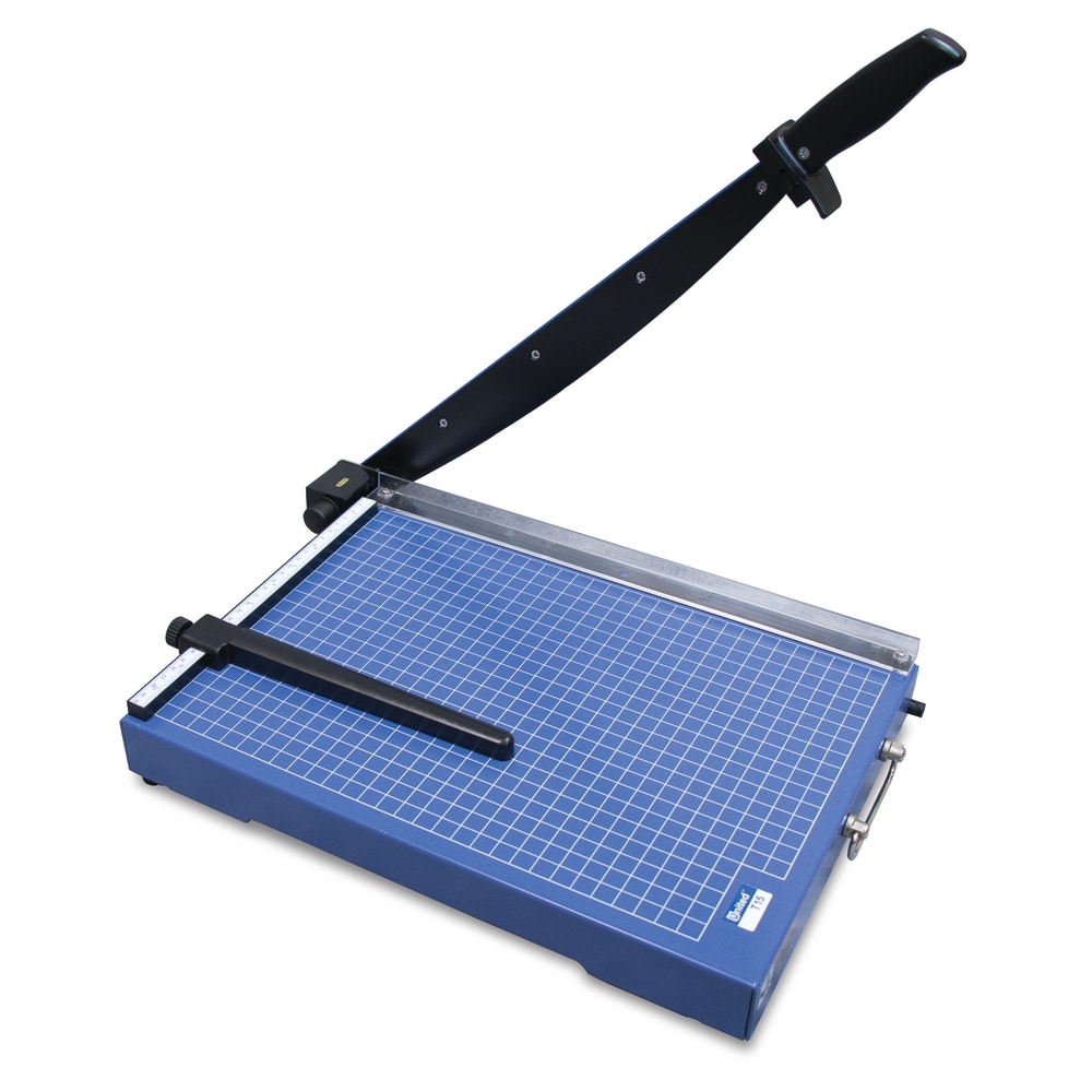 United Commercial Guillotine Paper Trimmer, 15”, Blue