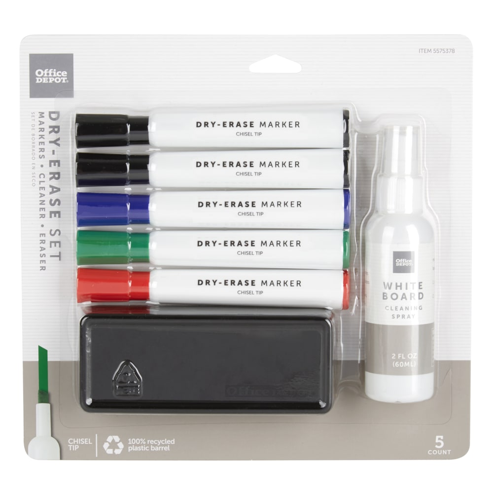 Office Depot® Brand Dry-Erase Marker Set, Chisel Point,