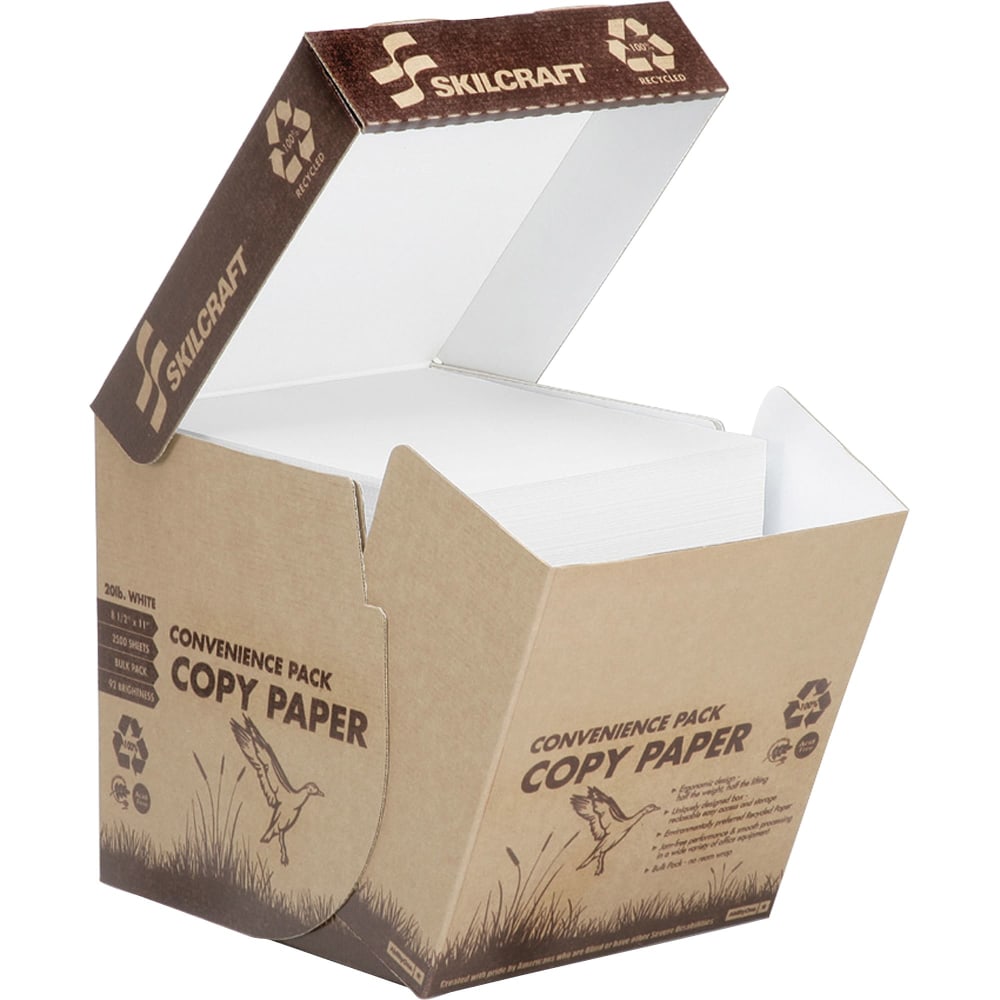 SKILCRAFT® Reamless Multi-Use Printer & Copy Paper, White,
