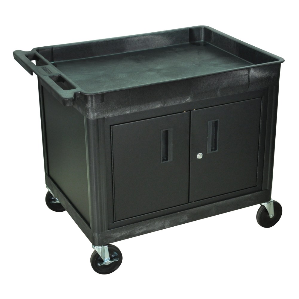 Luxor TC Series Utility Cart With Locking Cabinet,