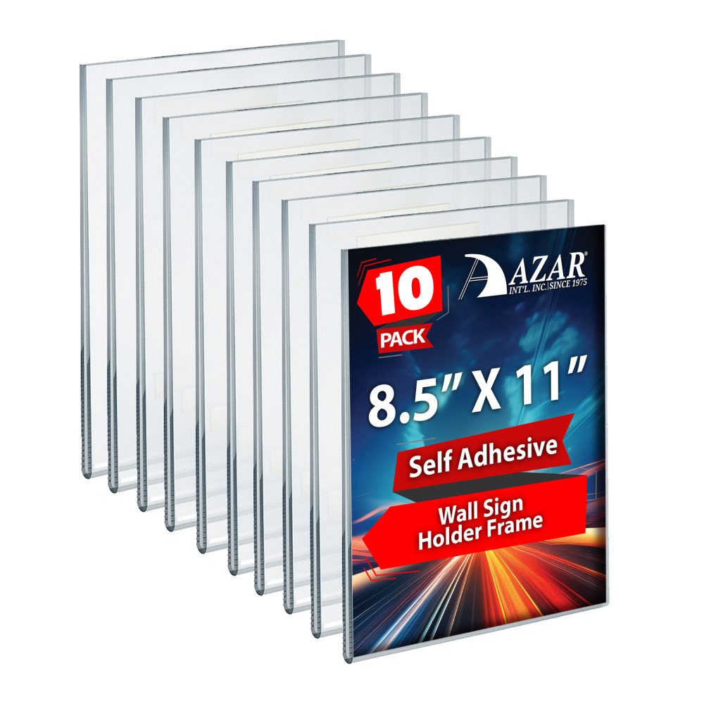 Azar Displays Acrylic Sign Holders With Adhesive Tape,