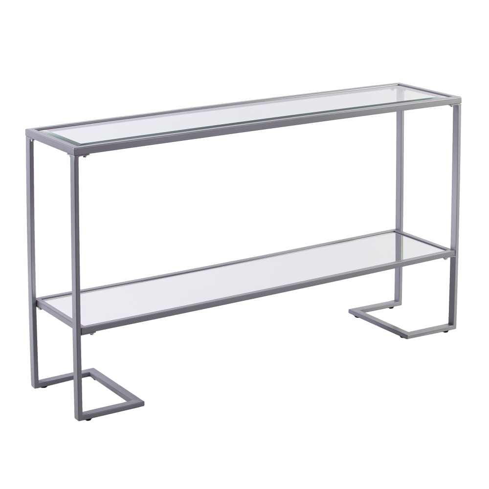 SEI Furniture Horten Console Table With Glass Top,
