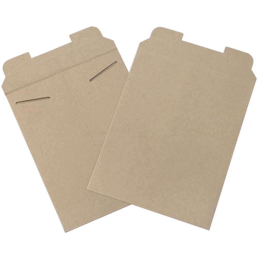 Partners Brand Kraft Stayflats® Flat Mailers, 9 3/4"